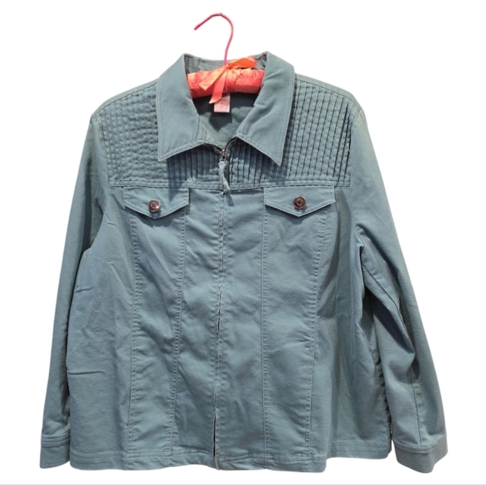 Koret Teal Cotton Blend Blazer